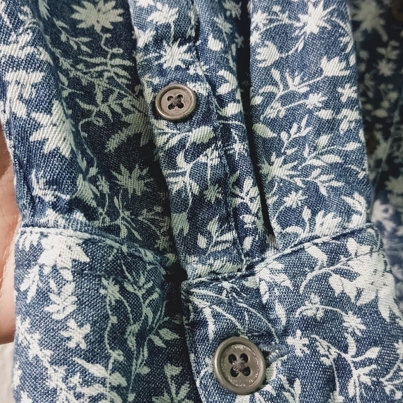 3X$25.  100%Cotton Time and Tru Floral-Print Utility Shirt Dress Size XXXL / 22 - Picture 5 of 12